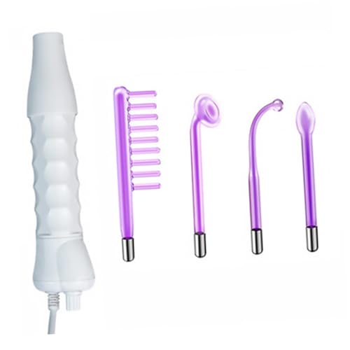 MAGICLULU Masajeador Facial Eléctrico Portátil de Alta Frecuencia Herramienta de Masaje Cuidado Piel y Cuero Cabelludo Compacto Uso Doméstico Compatible Voltaje Ac220 Color Blanco