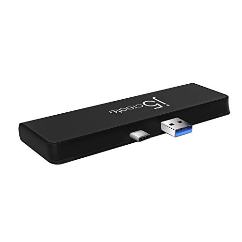 Image of j5create Surface Pro 7 Ultradrive Mini Dock, 6-in-2, 4K60 HDMI, 10Gbps USB-A x 2, 10 Gbps USB-C with PD 60W Pass-Through Charging, SD /microSD Card Reader (JCD324B)