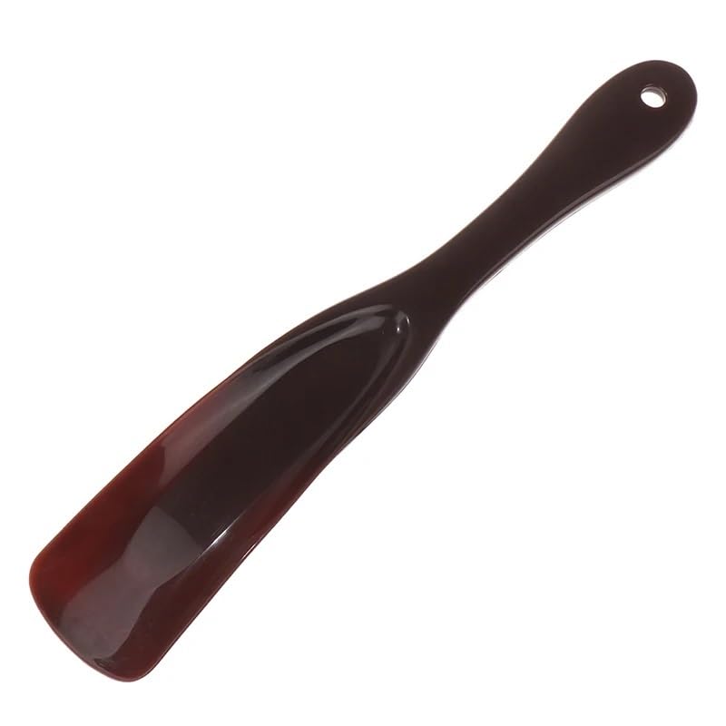 Calzador de plástico para Personas Mayores, Calzador para Hombres y Mujeres (Color: Dorado, 16 cm) (marrón)