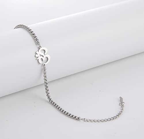Pulsera Om para Mujer Cadena Ajustable Acero Inoxidable miniatura 3