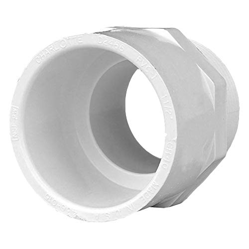 CHARLOTTE PIPE 1 1/2 SCH 40 Male Adapter MPT X S Pressure (25 Unit Box)