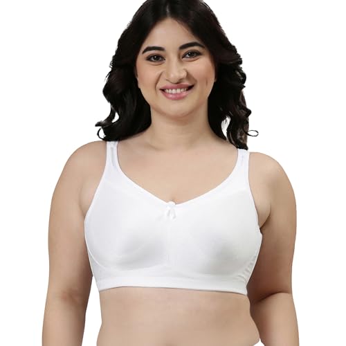 Image of Enamor Hidden X-Frame and Smoothening Women's Full Support Everyday Bra - Jiggle Control, Non Padded, Wirefree, Full Coverage - FB12 (Available in Plus Sizes)