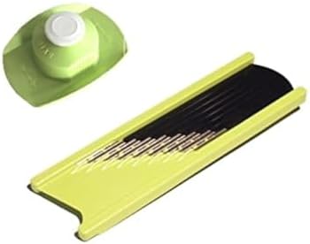 JOSKO Produkte 2-Piece Set Wave Slicer Potato Cutter with Stainless Steel Blade + Finger Guard Cut Fruit & Vegetables in Waves or Grid Pattern, Lime, 510 image 2