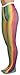 ToBeInStyle Women’s Vibrant Multicolored Rainbow Opaque Fashion Tights Pantyhose Hosiery - Zig Zag - One Size