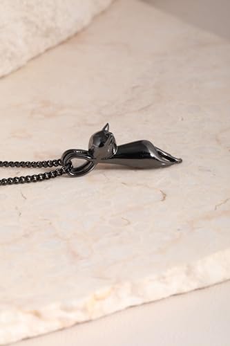 S.Leaf Sterling Silver Cat Necklace - Kitten Jewelry for Cat Lovers - Themed Gifts for Women3