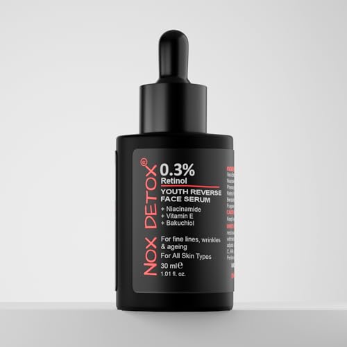 Youth Reverse 0.3% Retinol Night Skin Care Serum with Bakuchiol|For Unisex | Anti Aging | Boosts Collagen | Reduces Wrinkles & Fine Lines | Beginner Friendly | 30 ml