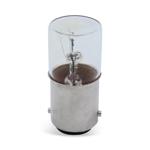 Technical Precision 6W Industrial Electrical Indicator Lights Replacement for Allen Bradley 855T-L24LF Stack Light Indicator Bulb - BA15D Double Contact Bayonet Base - Clear - 24V-30V