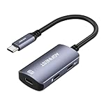 USB C to AR Glasses with Charging Adapter Enables Multi-Screen Enhanced 3D Video Features 4K@60Hz PD100W Compatible for iPhone 15/16 Viture/Rokid/Xreal AR Glasses (USB-C Peripheral Port)