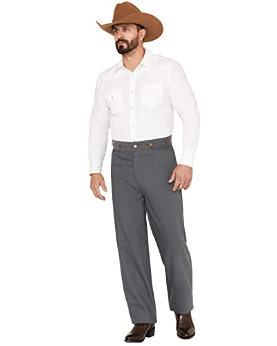 Scully Men's Brown Cotton Blend Western Pants 28