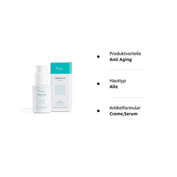 colibri skincare Vitamin A Serum - 30ml Retinol Serum hochdosiert - 4-fach Wirkstoffkomplex mit Retinol, Retinal… – Bild 7