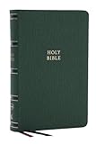 NKJV, Single-Column Reference Bible, Verse-by-verse, Green Leathersoft, Red Letter, Comfort Print (Thumb Indexed)