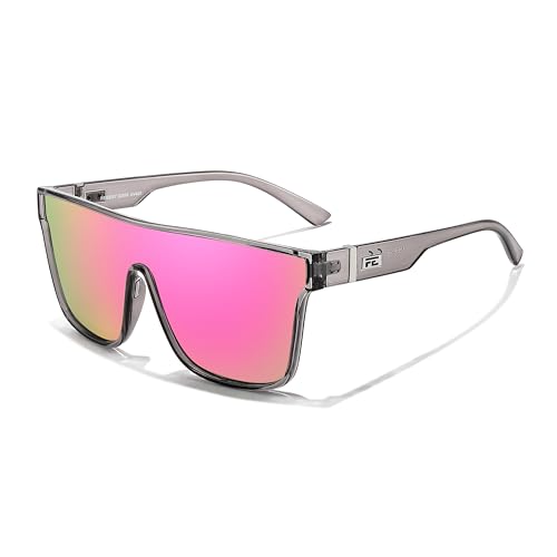 FEISEDY UV400 Mirrored Sunglasses for Women Men