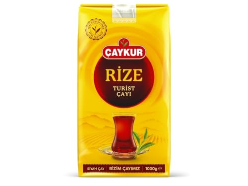 ÇAYKUR Rize Turist Té negro auténtico de hoja turca a granel, rico aroma y sabor suave, para el placer diario y el té del desayuno, 1000 g