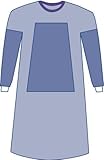 Medline DYNJP2101 Sterile Fabric-Reinforced Eclipse Surgical Gowns, Large, Blue (Pack of 30)