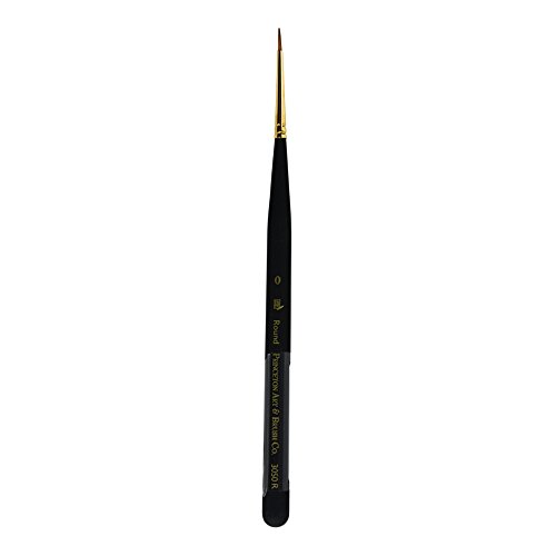 Image of Princeton Artist Brush, Mini-Detailer Brushes for Watercolor, Acrylic and Gouache Series 3050, Round Synthetic Sable, Size 0