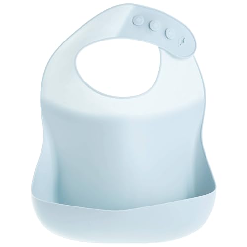 Silicone Baby Feeding Set, Silicone Soft Durable, Easy-to-Clean Feeding Bib & Spoons for Babies and Toddlers, Blue4