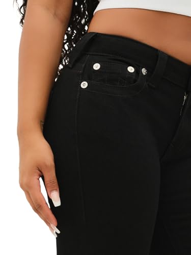 True Religion Women's Halle Mid Rise Super Skinny Fit Jeans Denim Single Needle Stitching3