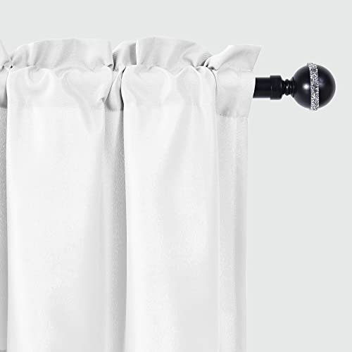 Cantonnière thermique passe-tringle blanche pour cuisine