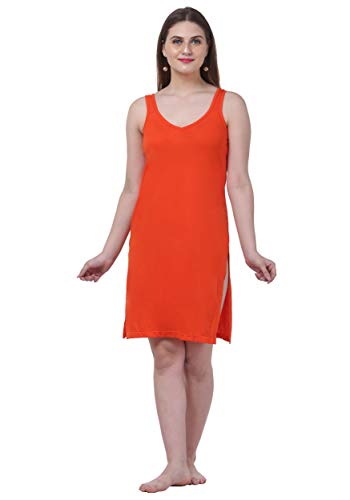 Image of Splash Cotton Rich Camisole Slip for Women| Long Kurti Slip /Suit Slip /Camisole Slip Knee Length - 139