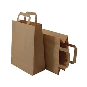 Enpack 250 braune Papiertüten mit Henkel