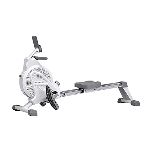 Image of Magnetic Resistance Rowing Machine 242 LB Weight Capacity Foldable Rower /Comfortable Seat Cushion (Color : White)