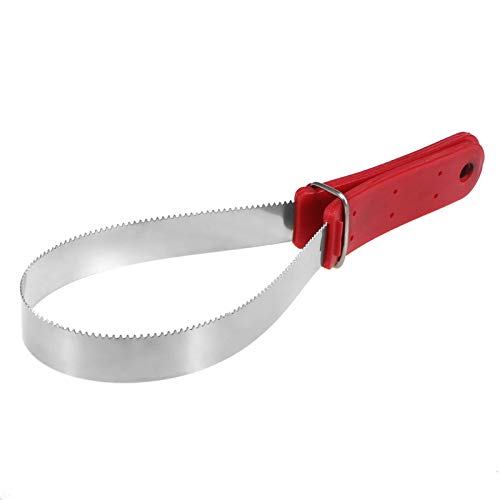 WAONIQ Cuchilla de acero inoxidable para pelar caballo, raspador de cepillo de 29,5 cm, hoja de cobertizo para perro para caballo, herramienta de limpieza de bucle de limpieza, agarre cómodo