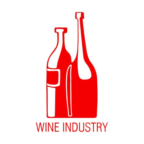 botellas vino industria vinícola tienda Pegatinas de pared de vinilo 45x75cm No se cae Rojo
