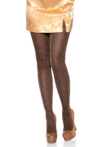 Image of Leg Avenue Women's stretchy High Waist Lurex Shimmer Tights With Metaillic Fiber Shine