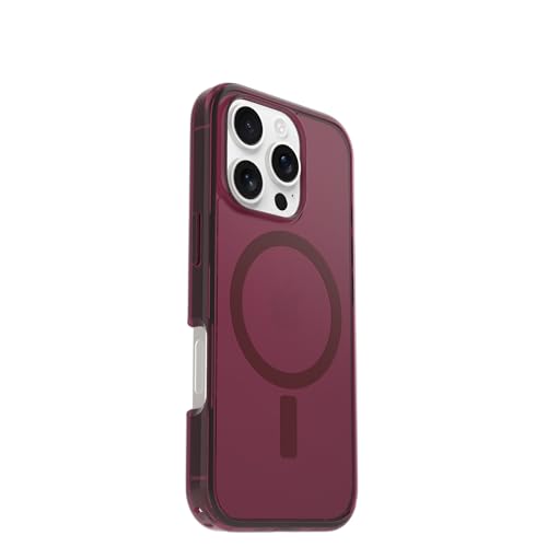 Image of OtterBox iPhone 16 Pro Symmetry Series Clear Case - Foxberry Pink - Ultra-Thin, Sleek iPhone Case, Glitter iPhone Case