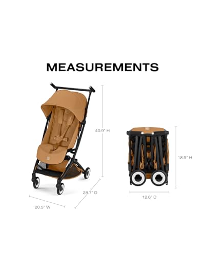 Image of LIBELLE Ultra Lightweight Travel Stroller - Cinnamon Yellow
