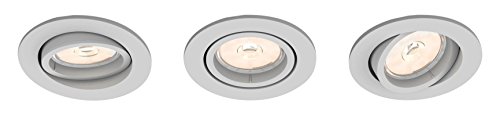 Preisvergleich Produktbild Philips Enneper Einbaustrahler, 3 Stück, Sockel GU10, grau