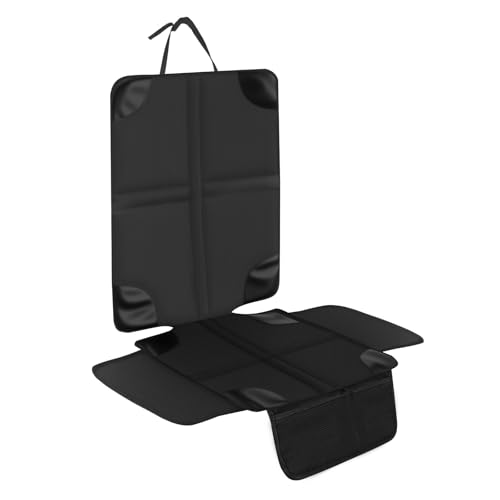 M.J COMFY-LIFE Car Seat Protectors Leather Seats Protectors For Child Car Seats With Non-Slip Bottom Waterproof Large Mesh Pockets