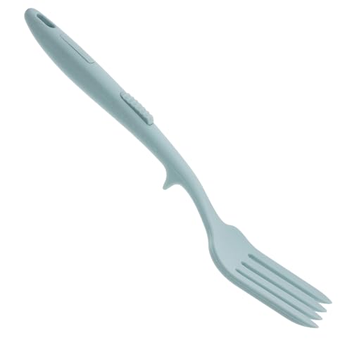 CONGARTENO Silicone Spaghetti Fork Long Extendable Salad Server Reusable Cooking Fork Ergonomic Design Kitchen Tool