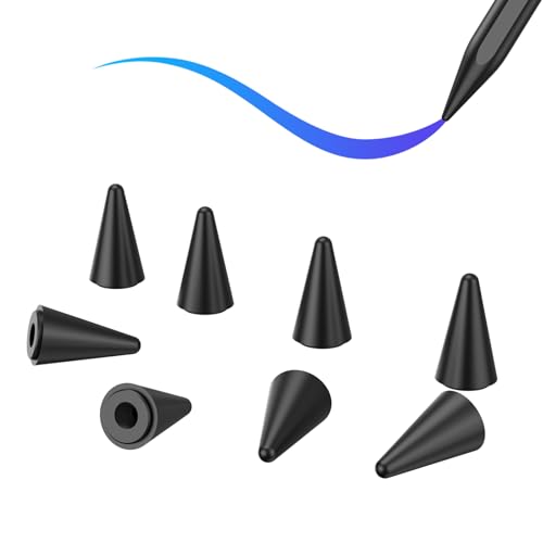 Image of 8 Pack Pencil Tips, Replacement Tips Only Compatible with Our KARFUN Pencil, iPencil Nib for iPad Pencil 2018-2023, iPad 10 /9 /8 /7 /6 Gen, iPad Pro 11 /12.9, iPad Air 5 /4 /3, iPad mini 6 /5Gen (Black)