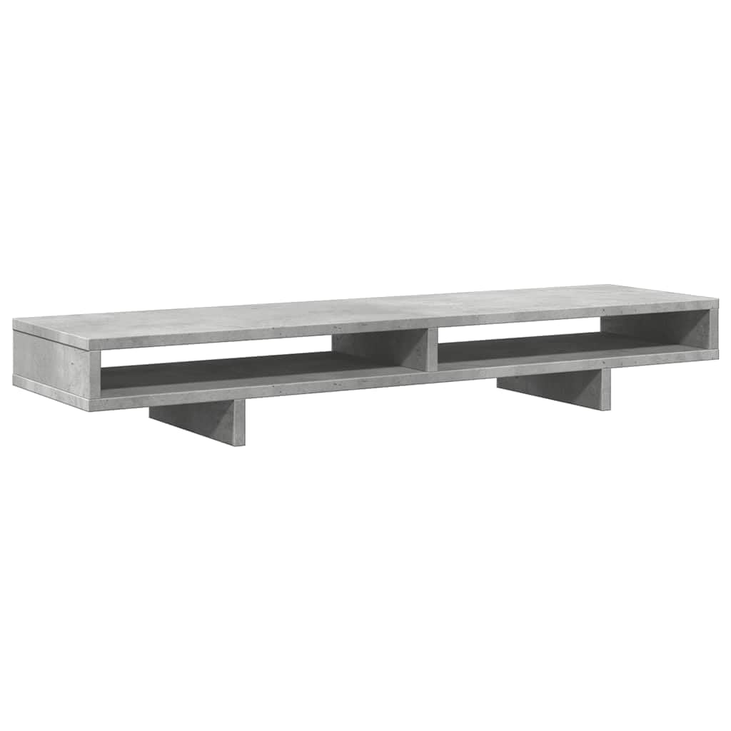vidaXL Monitor Stand, Display Stand for Laptops Monitors, Computer Stand for Home Office, Monitor Stand Riser, Concrete Grey Engineered Wood