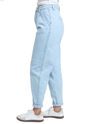 YMI Women's Pleated Mom Jeans2