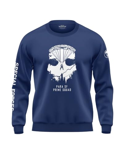 Image of WarriorWorld Men's 100% Cotton Printed Sweatshirt | Special Theme | Stylish Winter Pullover | Tactical Streetwear