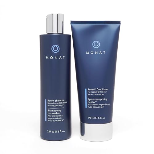 MONAT Renew Shampoo and Conditioner Set Infused with REJUVENIQE For Dry Medium to Thick Hair - Hydrating Hair Care | Sulfate-Free Paraben-Free | Moisturizing & Nourishing for Healthy Shine