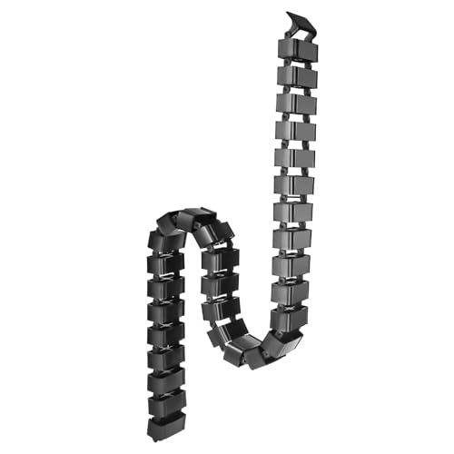 XTDMJ Guide-câbles rectangulaire Kuba Slim de 130 cm pour système de gestion des câbles de bureau réglable en hauteur