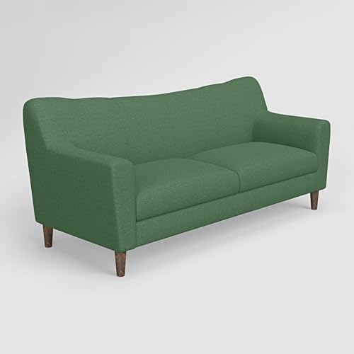 Image of Interio by Godrej Sofa Bevelark 3 Seater Fabric Sofa for Living Room, 3 Year Warranty, Pinewood, Green