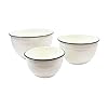 Tablecraft Mixing Bowls (Set of 3), Large: 10.125" x 5.875 Small: 6.875" x 4", White Tablecraft Mixing Bowls (Set of 3), Large: 10.125" x 5.875 Small: 6.875" x 4", White