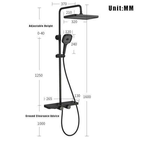 Douche de douche robinets ensembles complets avec mitigeur extérieur - 4