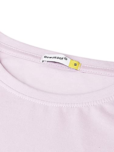 Image of Bewakoof Women's Graphic Printed 100% Cotton T-Shirt - Boyfriend Fit, Round Neck, Half Sleeve