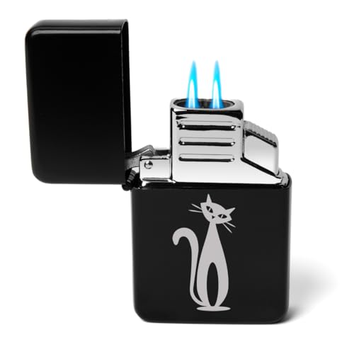 Encendedor de antorcha dual negro miniatura 1