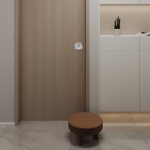 Cerradura para puerta corredera Luxshiny con material de aleación de zinc y fácil instalación, herraje plateado para privacidad en dormitorio miniatura 4