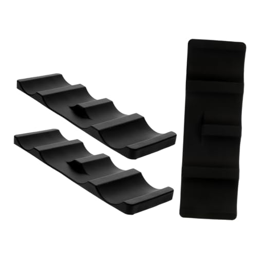 VINTORKY Silicone Beer Bottle Pad Pcs Anti-slip Beer Mat Fridge Bottle Holder Black