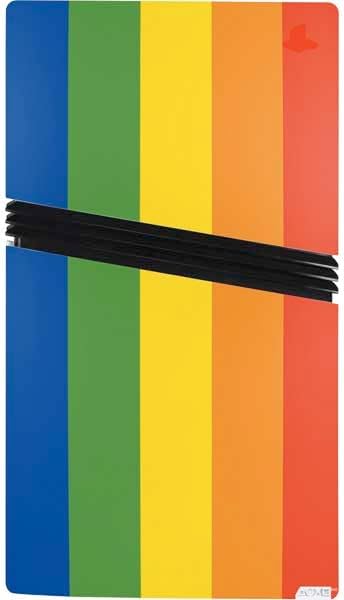 Skinit Decal Gaming Skin Compatible with PS5 Pro Console - Vertical Rainbow Flag Design
