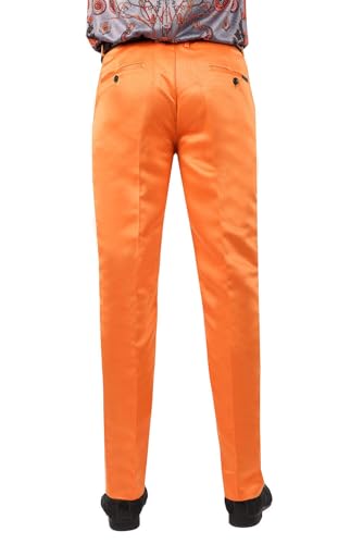 Barabas Men's Solid Color Plain Shiny Chino Dress Pants 3CP024
