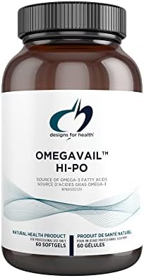 Designs for Health OmegAvail Hi-Po - TG (Triglyceride) Omega-3 Fish Oil Supplement, 1500mg EPA/DHA per Serving with Lemon + Vitamin E (60 Softgels)