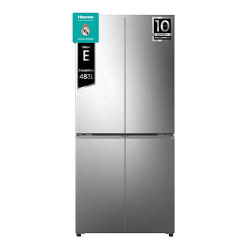 Hisense RQ5P470SEIE - Frigorífico Americano Cuatro Puertas, Eficiente Clase E, Capacidad 483 L, Conectividad WiFi, My Fresh Choice, Dual Tech...